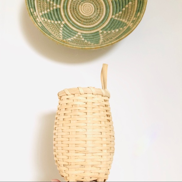 Handmade basket natural wicker oblong - Picture 3 of 8